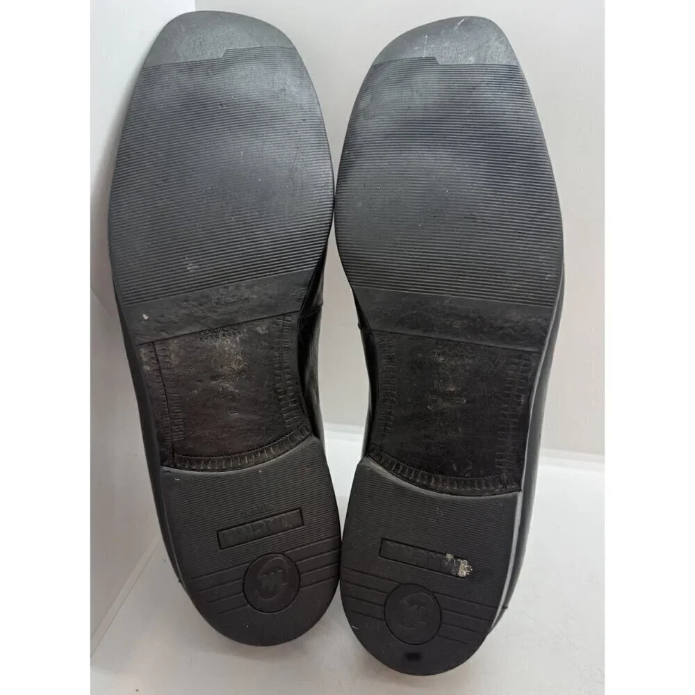 Hugo Boss Men's 10.5 Dikko Black Leather Dress Loafers Horsebit Logo 50200774